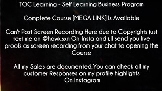 TOC Learning Course Self Learning Business Program Download