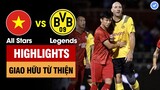 Highlights Việt Nam vs Dortmund Legends | Tuấn Hải sút xa cực hiểm - Công Vinh dứt điểm hiểm hóc