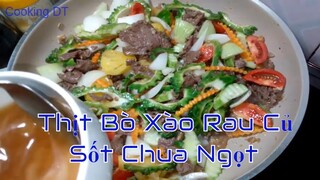 Cách làm món THỊT BÒ XÀO RAU CỦ SỐT CHUA NGỌT thơm ngon hấp dẫn #StayHome And Cooking #Withme