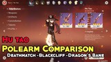 Hu tao Build - Polearm Comparison Deathmatch _ Blackcliff _ Dragon's Bane Level 80