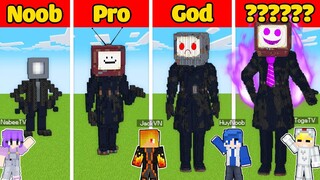 TÔ GÀ THỬ THÁCH 24H XÂY TV MAN TỪ NOOB TỚI ???? TRONG MINECRAFT*TÔ GÀ THỬ THÁCH XÂY TIVI MAN