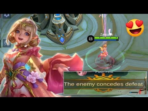 USE THIS SKIN FOR EASY WIN🔥 ANGELA - FLORAL ELF GAMEPLAY - MOBILE LEGENDS BANG BANG