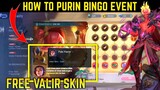 HOW TO PURIN’S BINGO BOARD EVENT & CLAIM VALIR SKIN | MOBILE LEGENDS BANG BANG