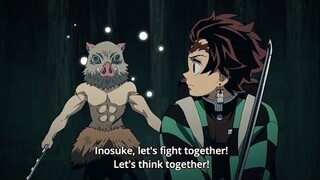 Is inosuke kinda blushing?