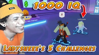 @Ladysue Alberto Limang Mahihirap Na Challenge Pero Ginamitan Ng 1000 IQ Sa Pet Simulator X | Roblox