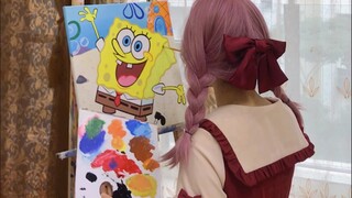 Acrylic painting｜SpongeBob SquarePants hand-painted