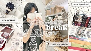 summer break vlog 🍙 | shopping alone at ikea, grocery, manga haul & more fun stuff! [ s2 : ep. 1 ]