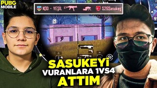 SASUKEYİ VURANLARA 1VS4 ATTIM!! EFSANE İNTİKAM! | PUBG MOBİLE