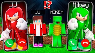 JJ Creepy Knuckles vs Mikey Knuckles CALLING at 3am to JJ and MIKEY ! - in Minecraft Maizen