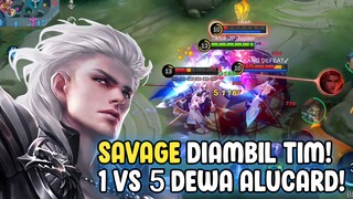 1 VS 5 ALUCARD! HAMPIR SAVAGE! - MOBILE LEGENDS BANG BANG