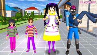 Yuta Punya Jurus Ninj4 Terbang Mio Gendong Yuta Kecil l Sakura School Simulator @Ebi Gamespot