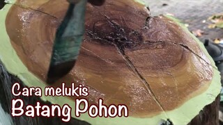 Cara melukis batang pohon