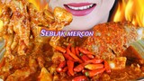 BAKSO SEBLAK MERCON, TOPPING CEKER EMPUK DAN BAKSO IGA JUMBO | EATING SOUNDS