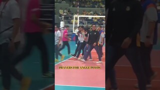 ANGGE POYOS OF UST WOMENS VOLLEYBALL SUFFERS A BAD FALL | UST VS NU #UAAPSEASON86 #uaap
