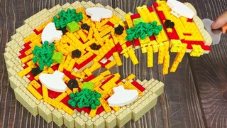 LEGO Pizza Chicago Pizza Cooking Challenge - การทำอาหารแบบสต็อปโมชั่น & Lego ASMR