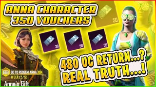 GET 350 ANNA CHARACTER VOUCHERS | FREE CHARACTER VOUCHERS PUBG MOBILE | CYBER WEEK 480 UC REBATE