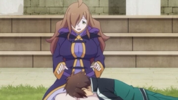 Have you ever laid on the girl's lap pillow? What about the reverse? The enviable lap pillow in anim