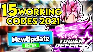 All "New Huge Update Working Codes 2021 in Roblox All Star Tower Defense