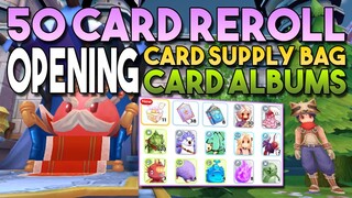 50 CARD REROLL W/ OPENING CARD SUPPLY BAG & CARD ALBUMS - RAGNAROK MOBILE