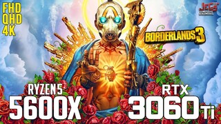 Borderlands 3 on Ryzen 5 5600x + RTX 3060Ti 1080p, 1440p, 2160p benchmarks!