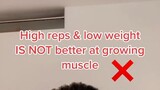 High reps & low weight is not better at growing muscle 🏋️🏋️❤️🙏🙏🙏