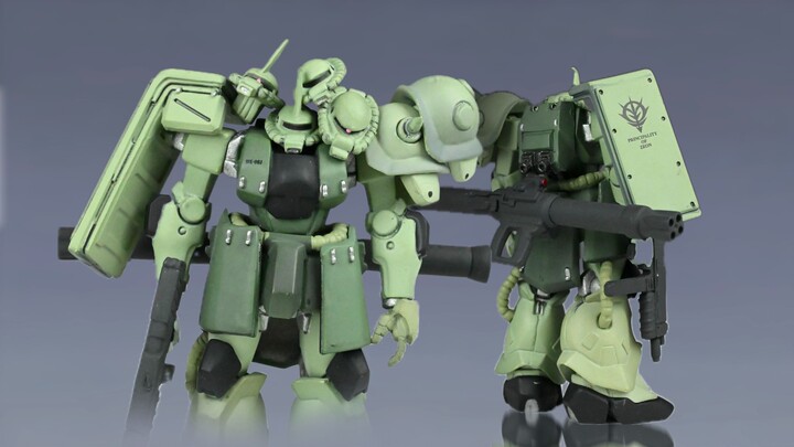 【站姿艺术】4个替换头？2个替换肩甲？实战风！万代 & VOLKS FW 002扎古2 ZAKU2 ｜ 中古模型展示