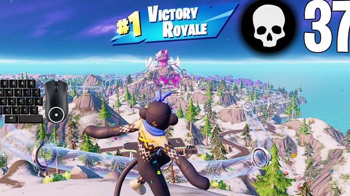 37 Elimination Solo vs Squads ชนะการเล่นเกมเต็มรูปแบบ Season 3 (แป้นพิมพ์ Fortnite PC)