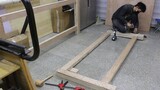 การทำโต๊ะทำงานไม้ 【Wood Workshop】