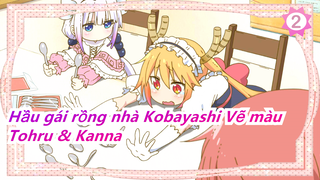 [Hầu gái rồng nhà Kobayashi Vẽ màu] Tohru & Kanna_2