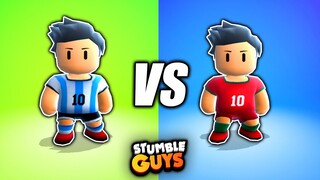 MESSI VS CRISTIANO RONALDO EN STUMBLE GUYS! ¿QUIEN GANARA? - PELEA DE SKINS EN STUMBLE GUYS