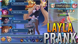 LAYLA PRANK! TRASHTALKER HANABI NAPAHIYA 😂 | MLBB