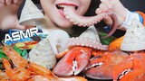 ASMR SEAFOOD BOILED (OCTOPUS TENTACLE . BREAST SNAIL. LOBSTER CLAW.SHRIMP) EATING SOUND | LINH-ASMR