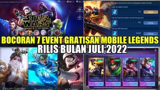 BOCORAN 7 EVENT GRATISAN MOBILE LEGENDS BULAN JULI 2022!! EVENT MLBB X STAR WARS DAN NOSTALGIA