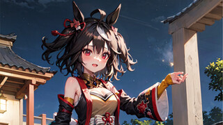 [ Uma Musume: Pretty Derby / AI painting] Northern Black Horse Little North Victory Dress