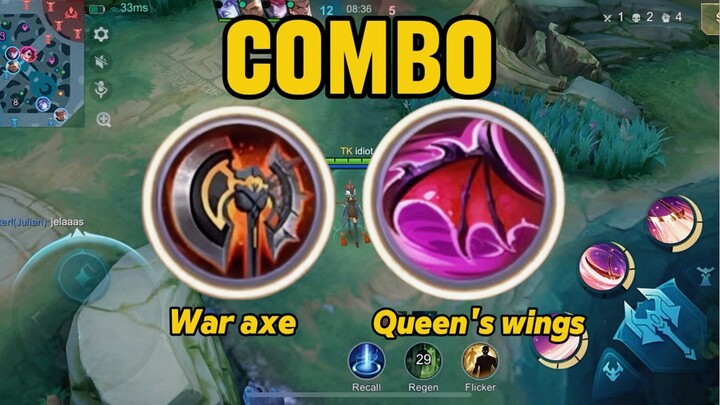 Ruby 1vs 4 pake combo war axe sama queen's wings