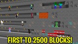 Minecraft, But 100 Players RACE to Mine 2500 Blocks
