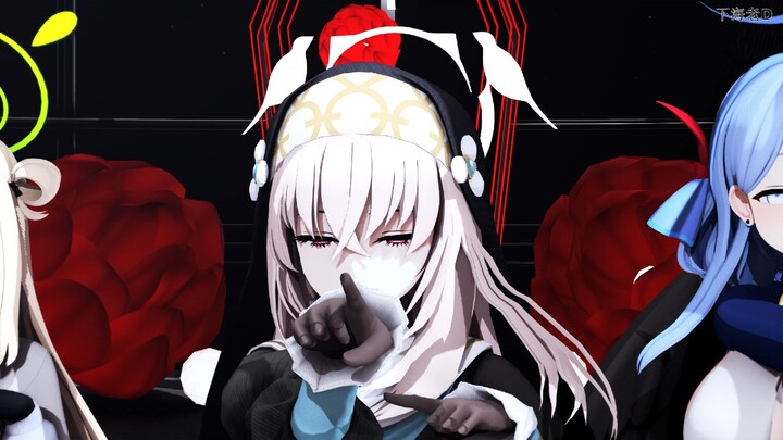 【蔚蓝档案MMD】各（大）学院的 聚 众 蹦 迪   樱子X野宫X亚子X莉音X莲见 -- Gentleman