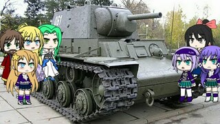 Isekai Wa Smartphone react to kv1 tank battle