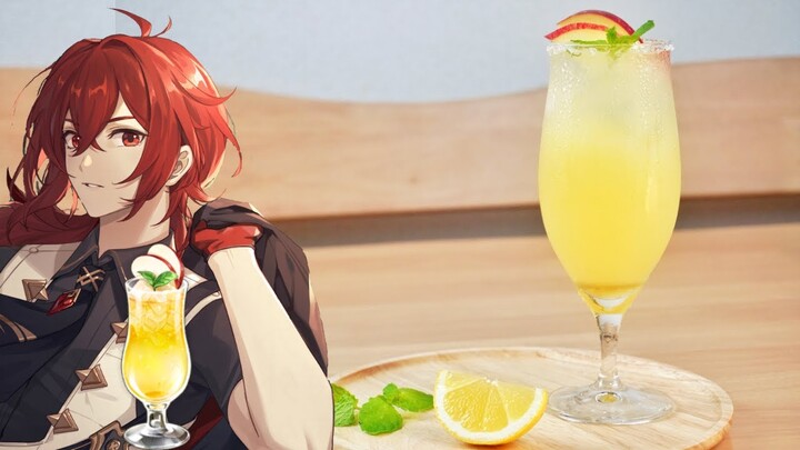 Genshin Impact:  If Diluc made "Apple Cider" for u in summer / 原神料理 ディルックが作った「アップルサイダー」再現
