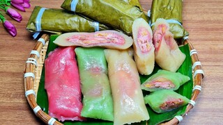 BÁNH KHOAI MÌ CHUỐI - Bánh Tét Khoai mì dẻo mềm không bị cứng - Tú Lê Miền Tây