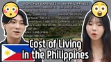 Korean React to Cost of Living in the Philippines | Koreans want to go to the Philippines 😳