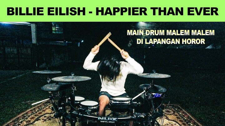HOROR NGEDRUM TENGAH MALAM DI OUTDOOR | Billie Eilish Nganjuk Cover