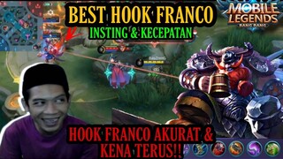 GAMEPLAY HOOK FRANCO: INSTING & KECEPATAN❗ PASTI KENA 😱 | Gaming | Mobile Legends - MLBB