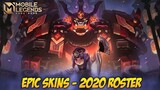 LUCKY BOX AND EPIC SHOWCASE - 2020 ROSTER | MOBILE LEGENDS BANG BANG