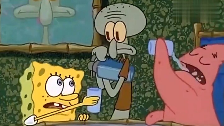 Spongebob และ Patrick แข่งขันกันเพื่อดื่มโซดา และร่างกายของพวกเขาก็ขยายตัวอย่างรวดเร็ว