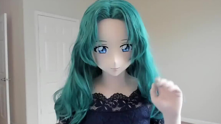 kigurumi mask beauty head shell disguise, very delicate mask (new kig video 628)