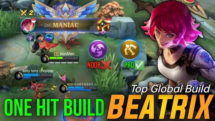 MANIAC Beatrix One Shot Build Top Global Gameplay Beatrix Best Build 2022 - MLBB