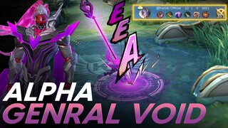 GENERAL VOID WILL TURN ENEMY CONFIDENCE DOWN | ALPHA SUPERVILLAIN GENERAL VOID SKIN GAMEPLAY | MLBB