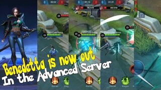 BENEDETTA IS NOW OUT IN THE ADVANCED SERVER MOBILE LEGENDS BENEDETTA SHADOW RANGER GAMEPLAY SKILLS