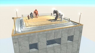 BOXING TRIO in Boxing Ring at the Top of the Building vs ALL UNITS - Animal Revolt Battle Simulator